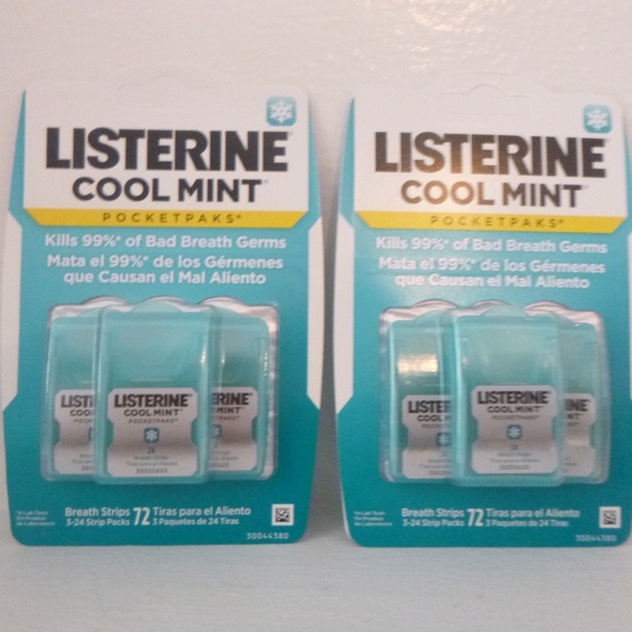 2 LISTERINE COOL MINT BREATH SSTRIPS POCKET PACK - Picture 1 of 5